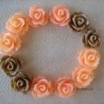 12pcs - Mini Rose Flower Cabochons - 10mm - Resin..