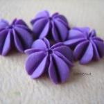 4pcs - Mini Coral Cabochons - Resin - Violet -..